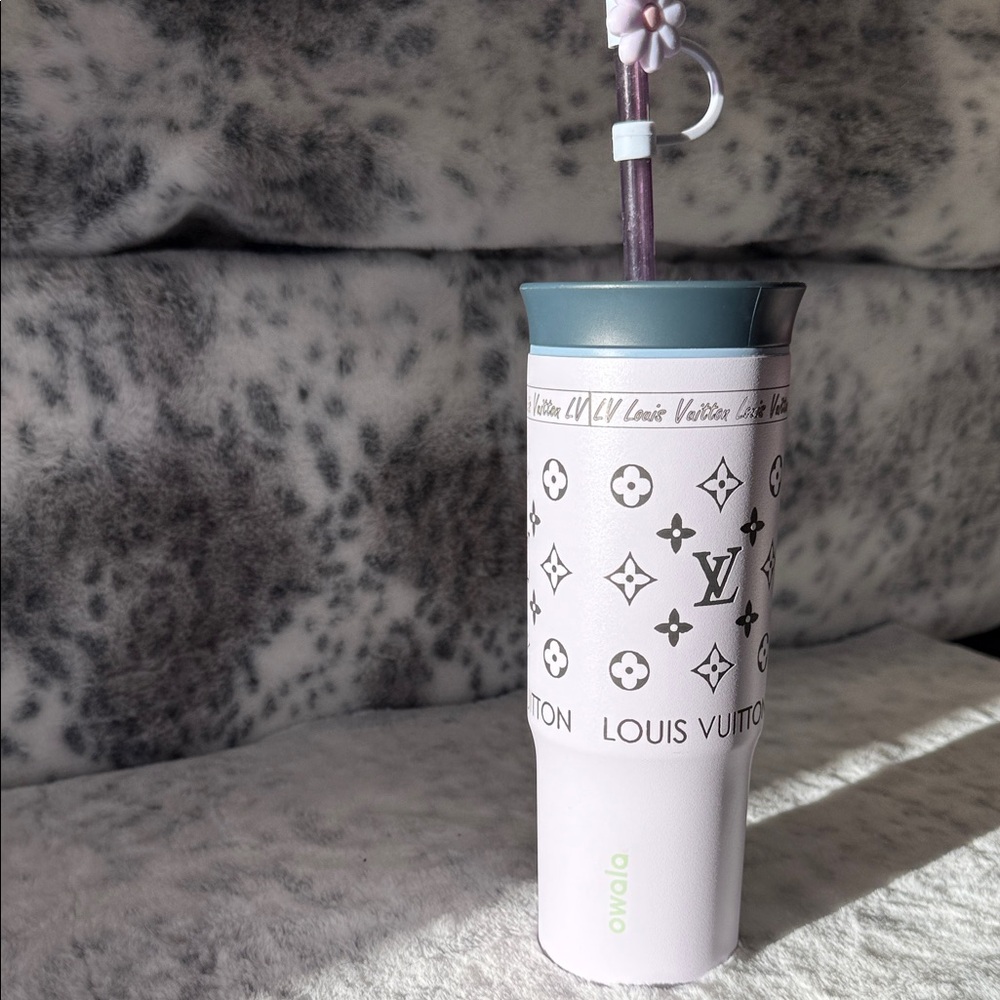 New custom  24 oz OWALA stainless light lavender Travel Tumbler